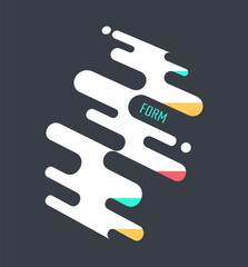 Abstract background. Dynamic fluid shape. Flowing paint. Vector illustration for brochure, magazine, cover, poster, presentation, flyer or banner.