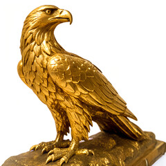 golden eagle on white background