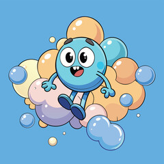 Collection of transparent, shimmering bubbles drifting in the air, evoking a sense of wonder and joy.