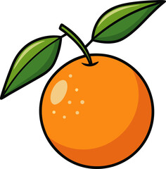 Orange Vector Illustration &ndash; Fresh Citrus Fruit Graphic Design