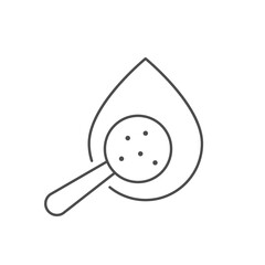 Water test line outline icon