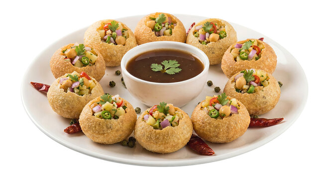 Stuffed Fuchka with Tamarind Water for Street Food Culture