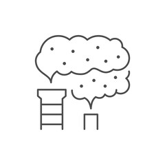 Industrial pollution line outline icon