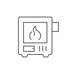 Solid fuel boiler line icon