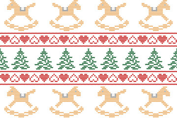 Valentine&rsquo;s Day knitted red heart background