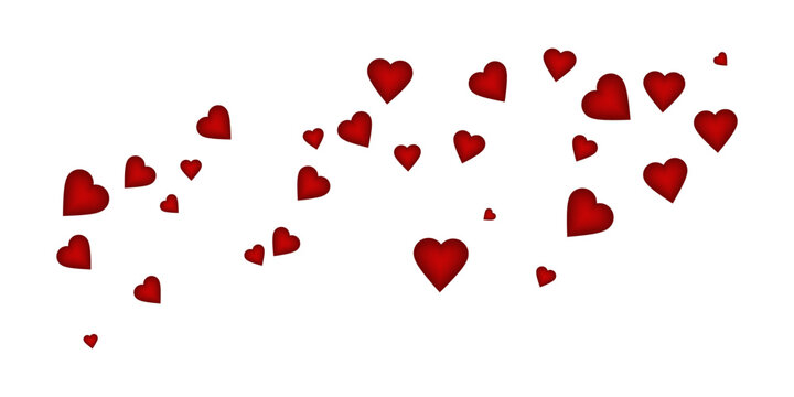 Dense cluster of numerous red hearts filling the frame evenly with slight random variations