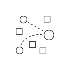 Strategy plan line outline icon
