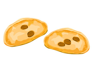 豆入りかきもちせんべい-Bean Rice Cracker (Kaki Mochi)