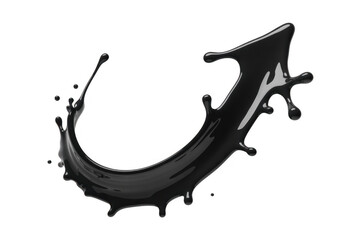 Naklejka premium Liquid splash in the shape of an arrow dynamic isolated on a transparent background
