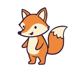 Obraz premium fox vector cartoon