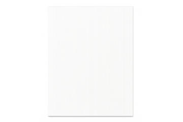 Blank white paper sheet template with soft shadow on transparent background for document design or mockup