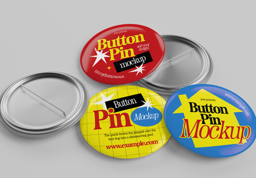 Button Pin Mockup