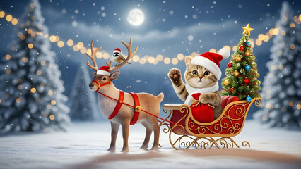 santa claus and reindeer