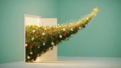 christmas tree with gift boxes