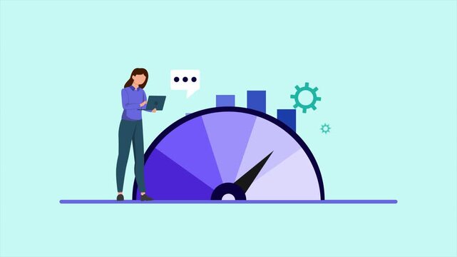 Animated video of goal physical Activity concept. Full length animation illustration. High quality&nbsp;4k&nbsp;footage