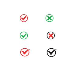  check mark set of vector icons