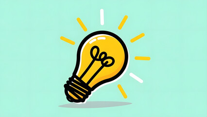 modern business technology innovation and creative thinking concept with glowing light bulb hanging among dark bulbs for digital transformation startup success and growth strategy
