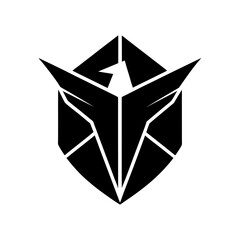 Origami Inspired Shield Shape Representing Crafted Geometry And Elegant Protection Line Art Vector illustration