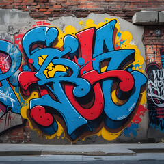 Graffiti street art and urban style wall writings