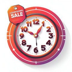 Last time offer countdown sale icon vector tag