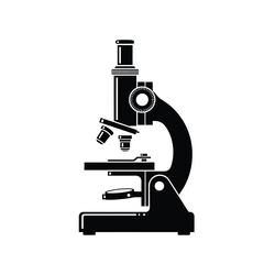 A detailed black and white illustration showcases a classic monocular microscope a key tool in scientific exploration and analysis high quality