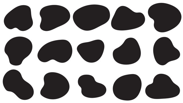 Abstract Organic Fluid Blob Shapes Vector Collection