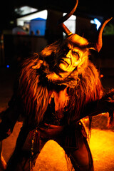 Krampus is a demonic being that accompanies the religious-folkloric figure. This tradition is linked to Christian mythology.