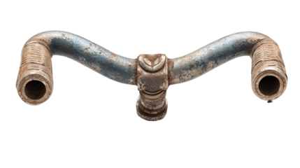 Rusted metal pipe fitting