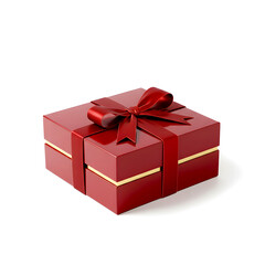 Fototapeta premium red gift box with ribbon
