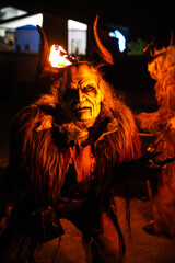 Krampus is a demonic being that accompanies the religious-folkloric figure. This tradition is linked to Christian mythology.