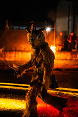 Krampus is a demonic being that accompanies the religious-folkloric figure. This tradition is linked to Christian mythology.