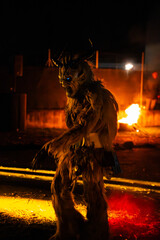 Krampus is a demonic being that accompanies the religious-folkloric figure. This tradition is linked to Christian mythology.