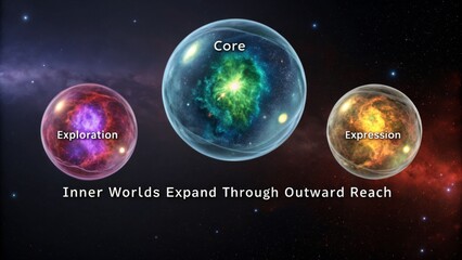 Cosmic Spheres Expanding in a Universe Visualization