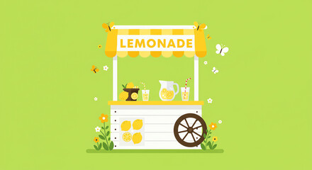 Lemonade stand with transparent background