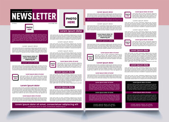 Obraz premium professional newsletter design template 