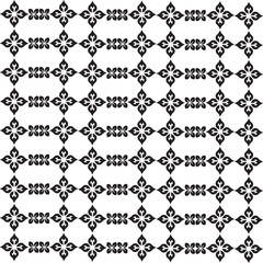 Fototapeta premium Abstract pattern with ornate crosses and squares vector seamless graphic design on transparent background