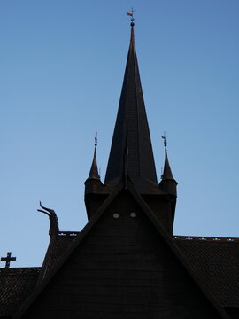 Lom stave church, Norway, just by the edge of Jotunheim national park