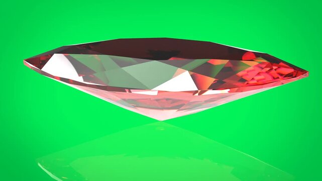 marquise diamond on green background