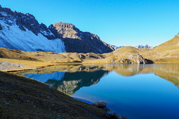 Spectacular winter scenery in the Bavarian Alps with snow-covered peaks and pristine alpine wilderness.