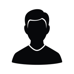 A simple black silhouette of a man s head and shoulders is prominently displayed suggesting anonymity or a placeholder image