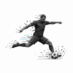 simple and aesthetic sports logo with prism shattering effect