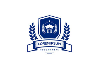 vector simple design education shield icon logo