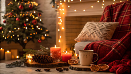Happy Holiday Warm Background with Soft Ambient Light and Cozy Depth
