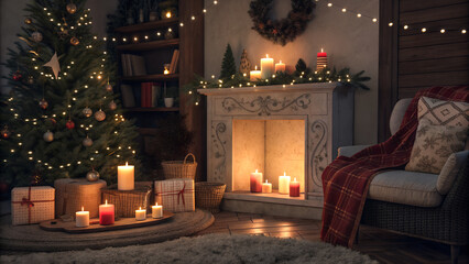 Warm Holiday Mood Background with Soft Ambient Lighting and Depth, Happy Holiday