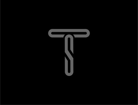 Abstract letter ts logo
