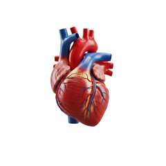 Detailed human heart anatomy