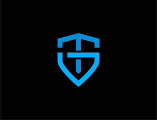 Abstract shield logo design