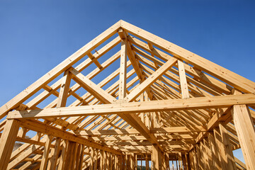 New Home Construction Framing. Building a House