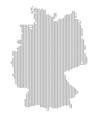 Germany Halftone map in dotted pattern design for travel & geography