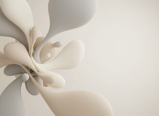 Abstract flower-like swirl background with soft layered shapes